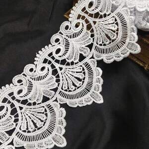 (1м) Кружево макраме Sindtex 11,5см Цвет - Белый (М729-104-001)