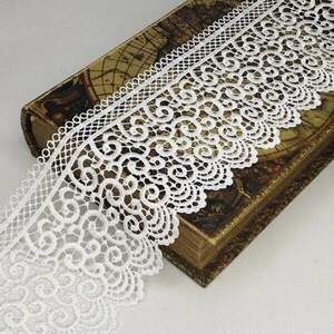 (1м) Кружево макраме Sindtex 11см Цвет - Белый (МSF3107-001)