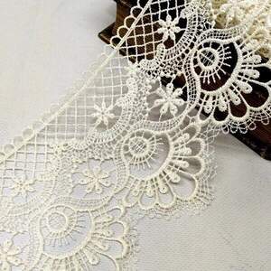 (1м) Кружево макраме Sindtex 12см Цвет - Айвори (М729-107-084)