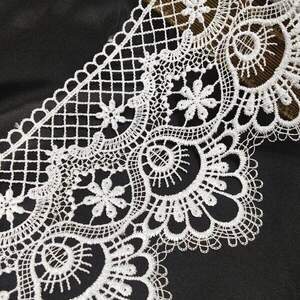 (1м) Кружево макраме Sindtex 13см Цвет - Белый (М729-107-001)