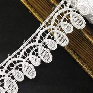 (1м) Кружево макраме Sindtex 3,5см Цвет - Белый (МSF0133-001)