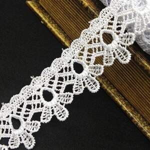 (1м) Кружево макраме Sindtex 3см Цвет - Белый (М729-24-001)