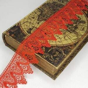 (1м) Кружево макраме Sindtex 6см Цвет - Красный (М729-51-026)