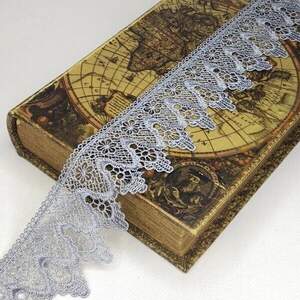 (1м) Кружево макраме Sindtex 6см Цвет - Серый (М729-51-003)