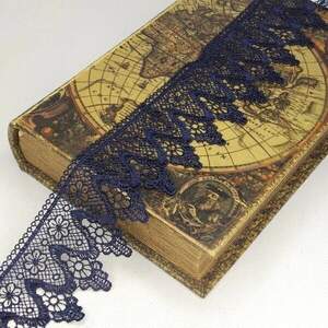 (1м) Кружево макраме Sindtex 6см Цвет - Синий темный (М729-51-154)