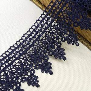 (1м) Кружево макраме Sindtex 6см Цвет - Синий темный (М729-63-154)