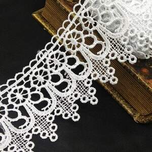 (1м) Кружево макраме Sindtex 7см Цвет - Белый (М729-71-001)