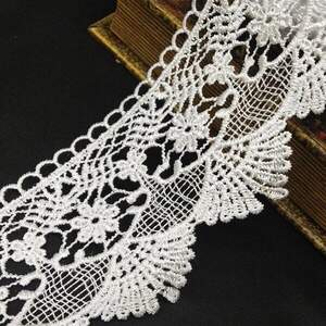 (1м) Кружево макраме Sindtex 8,5см Цвет - Белый (М729-74-001)