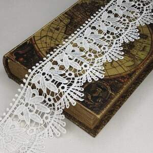 (1м) Кружево макраме Sindtex 8см Цвет - Белый (М729-116-001)