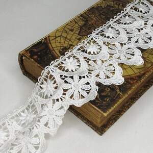 (1м) Кружево макраме Sindtex 9,5см Цвет - Белый (М729-94-001)