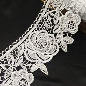 (1м) Кружево макраме Sindtex 9,5см Цвет - Белый (М729-98-001)