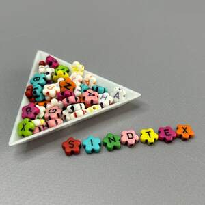(20 г) Пластиковые бусины с буквами-АЛФАВИТКА 9мм (прим. 140 шт) - Микс (20 г) Пластиковые бусины с буквами-АЛФАВИТКА 9мм (прим. 140 шт) - Микс