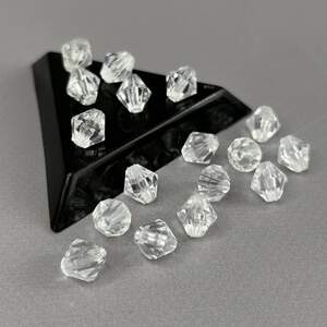 (20 гр) Бусины пластик бочонок-ромашка 9х11 мм - персиковый