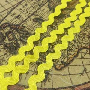 (23 метра) Тесьма Вьюнок 6 мм - Желтый