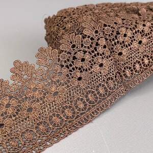 (52-727-25-004) Кружево макраме 9 см - коричневый