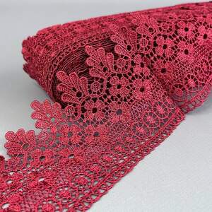 (52-727-25-037) Кружево макраме 9 см - бордовый