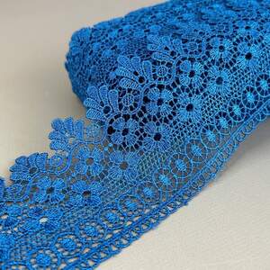 (52-727-25-040) Кружево макраме 9 см - электрик