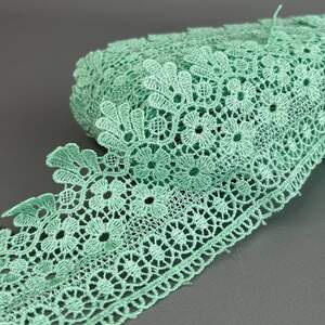 (52-727-25-181) Кружево макраме 9 см - мятный