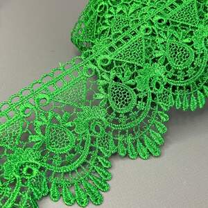 (53-727-29-019) Кружево макраме 9,5 см - зеленый