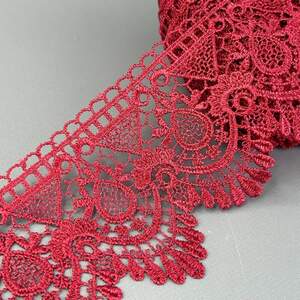 (53-727-29-037) Кружево макраме 9,5 см - бордовый