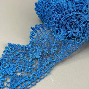 (53-727-29-040) Кружево макраме 9 см - электрик