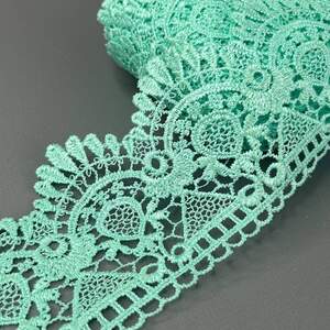 (53-727-29-181) Кружево макраме 9,5 см - мятный