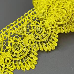 (53-727-29-189) Кружево макраме 9 см - желтый