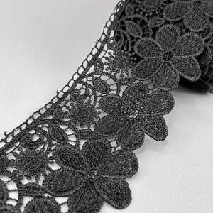 (54-727-31-002) Кружево макраме 8,5 см - черный