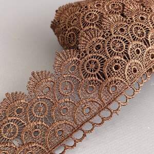 (54-727-42-004) Кружево макраме 6,5 см - коричневый
