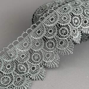 (54-727-42-006) Кружево макраме 6,5 см - серый