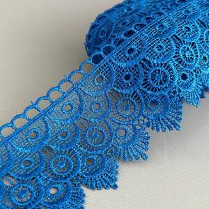 (54-727-42-040) Кружево макраме 6,5 см - электрик