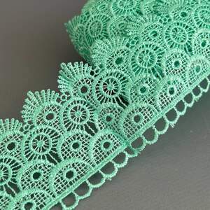 (54-727-42-181) Кружево макраме 6,5 см - мятный