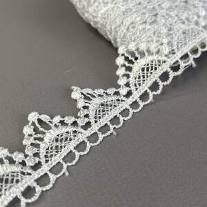 (55-727-12-001) Кружево макраме 3 см - белоснежный
