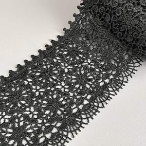 (55-727-36-002) Кружево макраме 11,5 см - черный