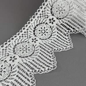 (55-727-37-001) Кружево макраме 10 см - белоснежный