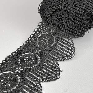 (55-727-37-002) Кружево макраме 10 см - черный