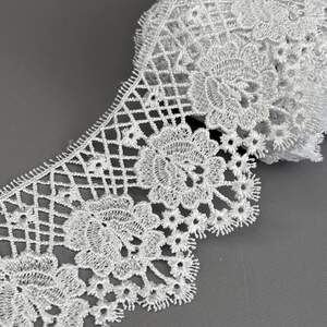 (55-727-38-001) Кружево макраме 11,5 см - белоснежный