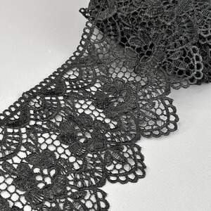 (56-727-34-002) Кружево макраме 14,5 см - черный