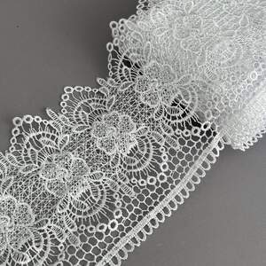 (56-727-39-001) Кружево макраме 15 см - белоснежный