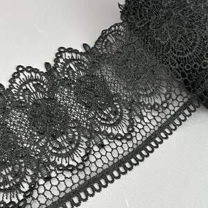 (56-727-39-002) Кружево макраме 15 см - черный