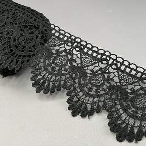 (57-727-29-002) Кружево макраме 10 см - черный