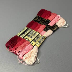 (6 шт по 8м) Набор мулине Airo (нитки для вышивания) - морковный микс (697-606)