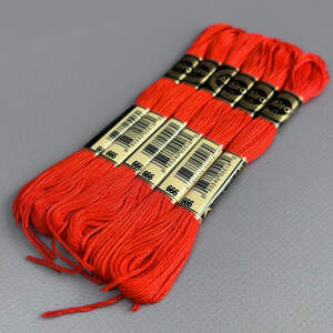 (6 шт по 8м) Набор мулине Airo (нитки для вышивания) - красный #666