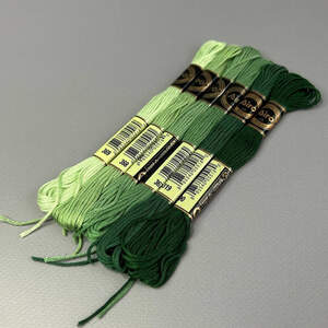 (6 шт по 8м) Набор мулине Airo (нитки для вышивания) - джинс микс (3761-311)