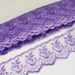 (9 метров) Кружево Яблочко органза (ширина 4,5см) Сиреневый
