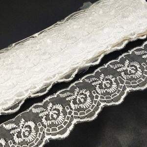 (9 метров) Кружево Яблочко органза (ширина 4см) Белый