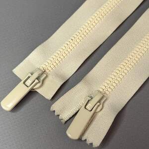 (айвори) Разъемная молния Барышевка 100см с двумя бегунками