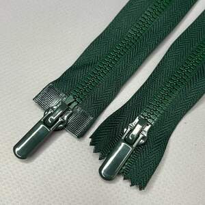(зеленый темный) Разъемная молния Барышевка 100см с двумя бегунками