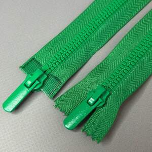 (салатовый темный) Разъемная молния Барышевка 100см с двумя бегунками