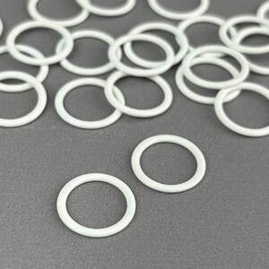 10 шт. - Белый 1,2 см регулятор (МЕТАЛЛ) для бретелей бюстгальтера (кольцо)